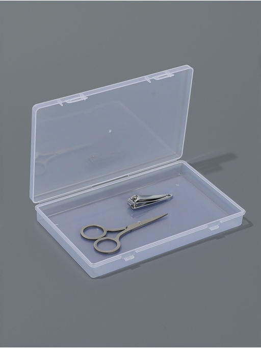 Бокс универс с крышкой 1секц 17,4*10,8*2,6см прозрач пакет накл QF