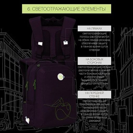 RG-166-3 Рюкзак школьный - Grizzly фото 9