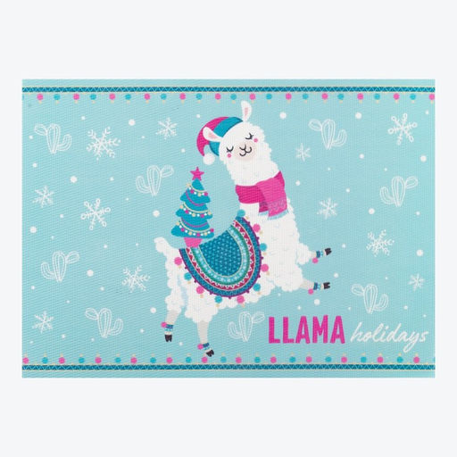 Новогодняя салфетка на стол «Лама», 40×29 см