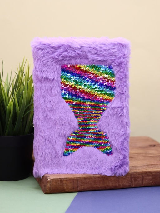 Блокнот плюшевый "Mermaid", purple, 21,5х15 см, плотность 80 гр.
