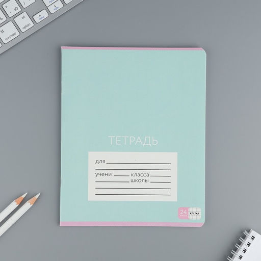 Тетрадь 24 листов в клетку Цветные обложки, обложка мелованный картон, 5 видов МИКС - Artfox study фото 8