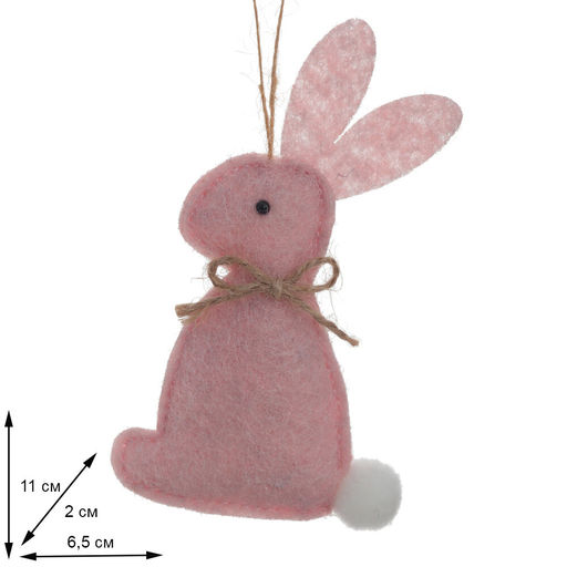 Изделие декоративное подвесное Заяц, L6,5 W2 H11 см, 3в. - Remeco фото 2