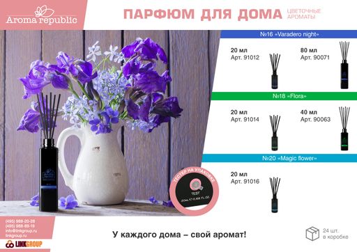 Ароматический диффузор 20 мл, "№16 Varadero night"