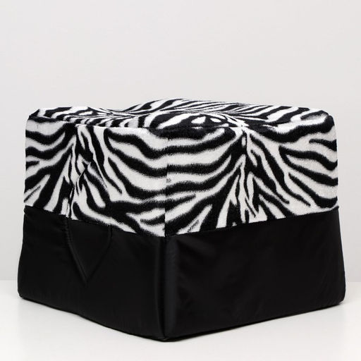 Дом-трансформер квадратный 43 х 43 х 34 см, расцветка зебра - Пижон фото 4