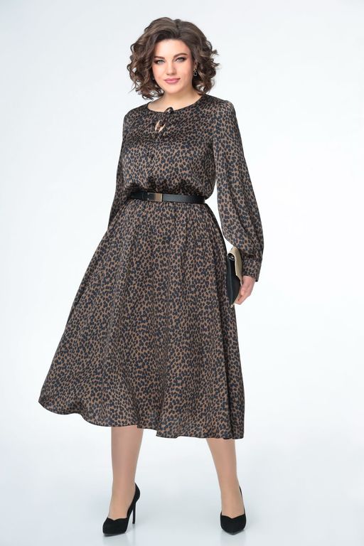 Платье Swallow 484 шоколадный ибрис фото 8