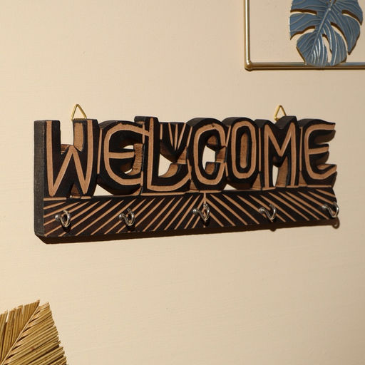 Ключница WELCOME, 31×9.5×3.5 см, МДФ