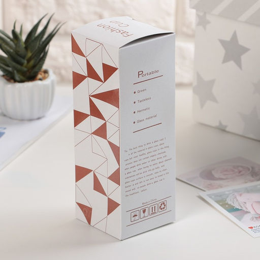 Бутылка для воды «Абстракция», 300 мл, h=17 см, в чехле, стекло, МИКС