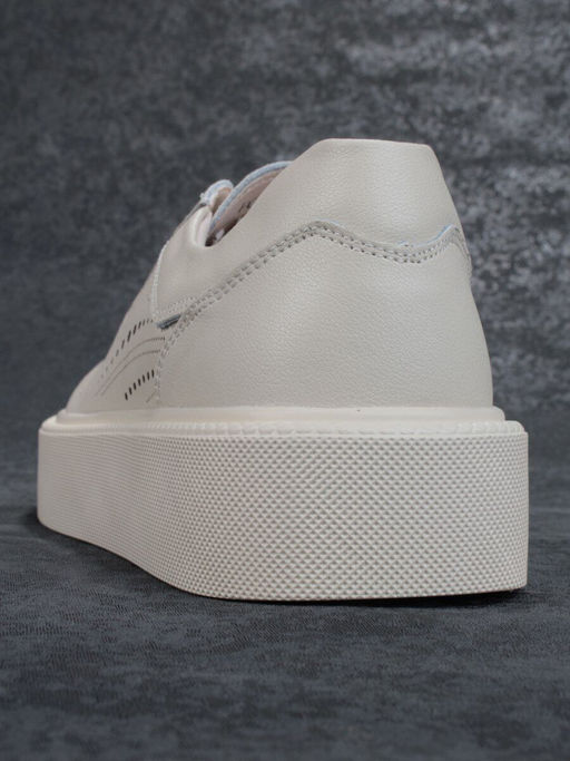 05-PDD166-1 BEIGE Кроссовки женские (натуральная кожа) - Фабричный китай фото 8