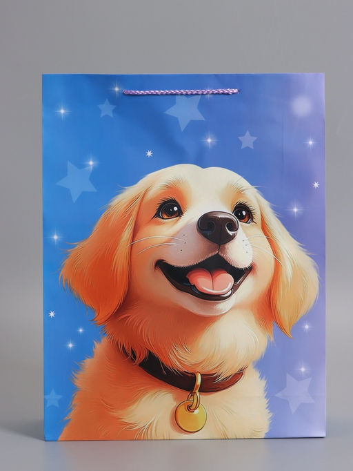 Пакет подарочный ламинированный «Дружок-компаньон», 33×42.5×10 см