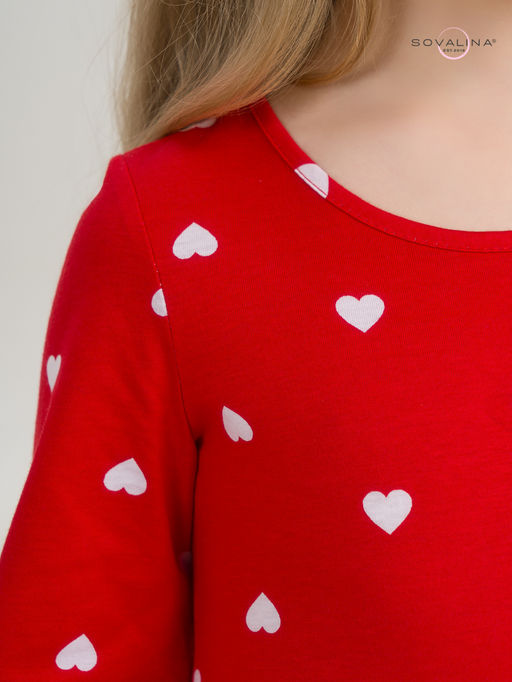 Платье Моана белые сердца на красном - Sovalina фото 29