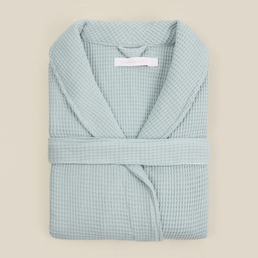 Халат вафельный мужской SL HOME: Basic «Аззура», размер M, хлопок 100%, мятный