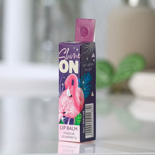 Бальзам для губ Shine on!, 5 г, аромат клубника, BEAUTY FОХ - Beauty fox фото 2