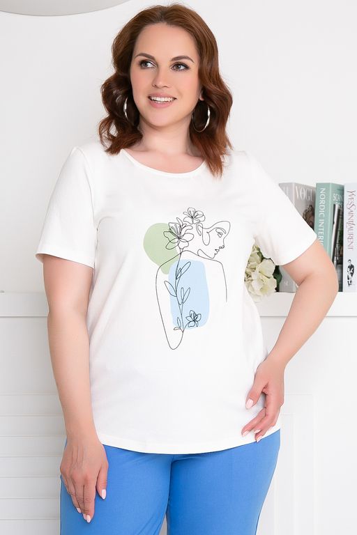 футболка блуза 95% хлопок, 5% эластан - Prima linea фото 2