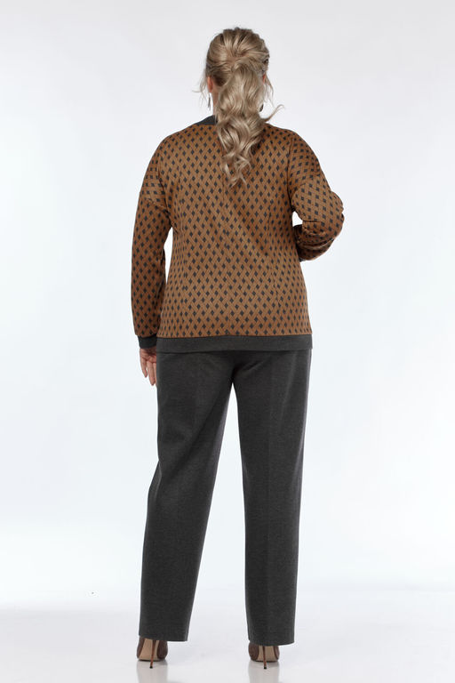 Кардиган Элль стиль 2328ж графит/охра  фото 5