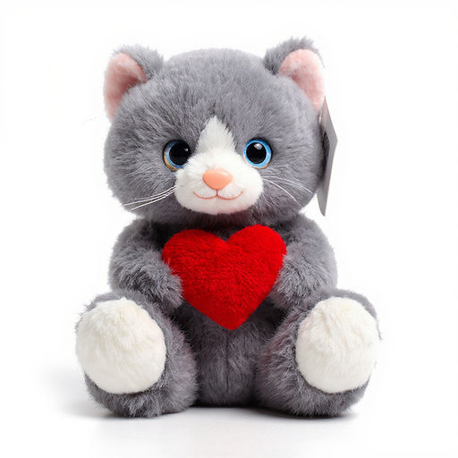 Мягкая игрушка "Кот с сердцем" 22 см