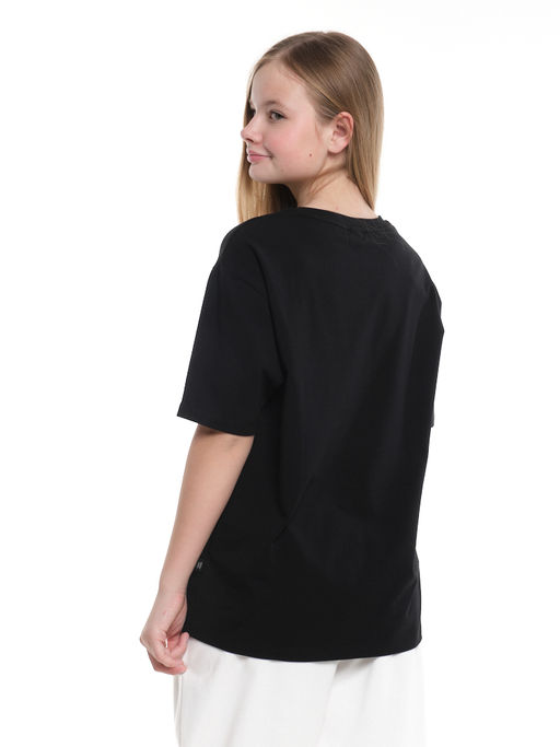 Футболка с принтом 7 22-9023 черный