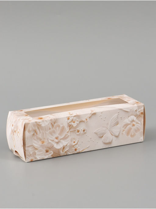 Цена за 5 шт. Коробка подарочная с окном «С любовью», 18×5.5×5.5 см, самосборная