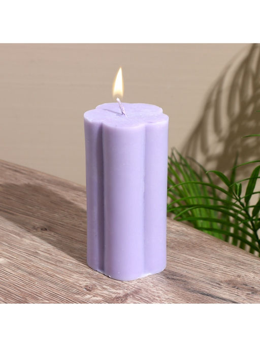 Свеча "Цветок" 6х6х12 см, соевый воск МИКС