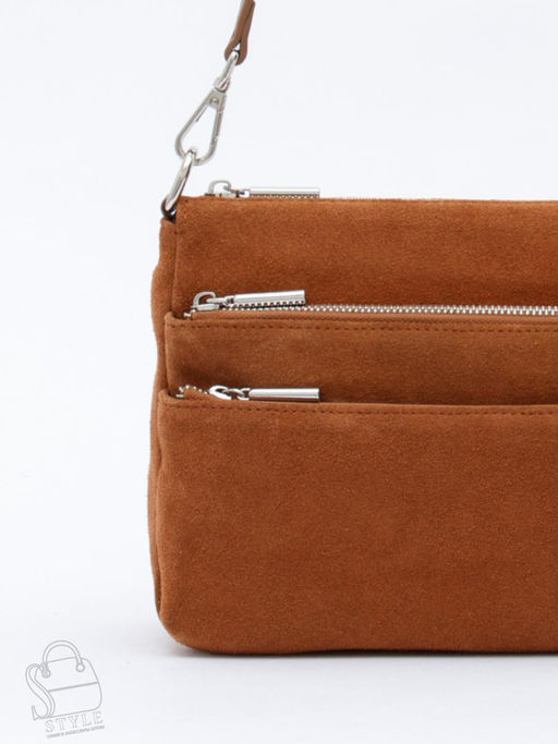 Сумка женская кожаная 8269PEF brown Polina&Eiterou  в Новосибирске