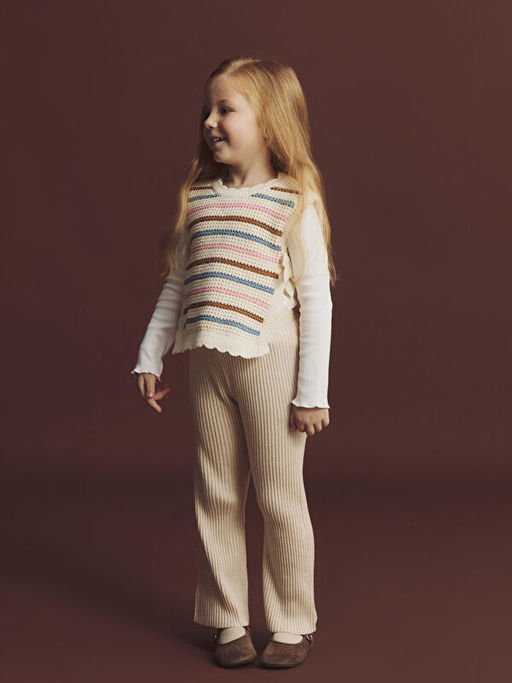 Beli Lastikli ?spanyol Pa?a K?z ?ocuk Triko Tayt