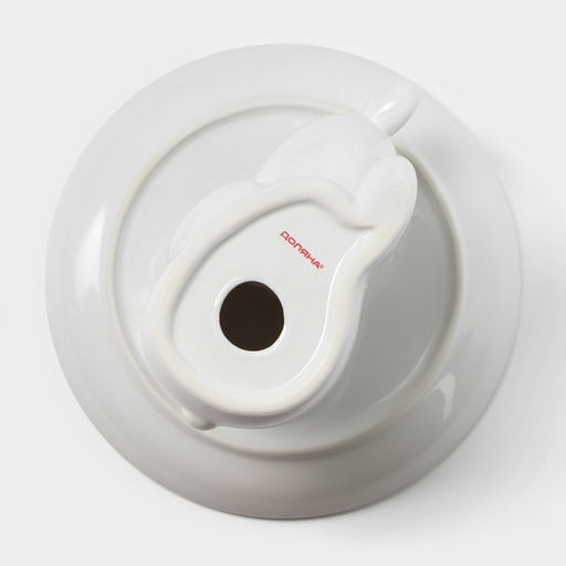 Подставка для торта Доляна «Мишка Отто», 20.5×11.5 см, белая