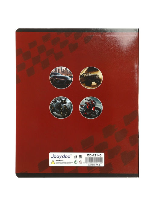 Комплект 12 тетрадей, 48 листов, клетка, 60гр, 4 вида, Автомото,софтач с выборочным уф-лаком   10968