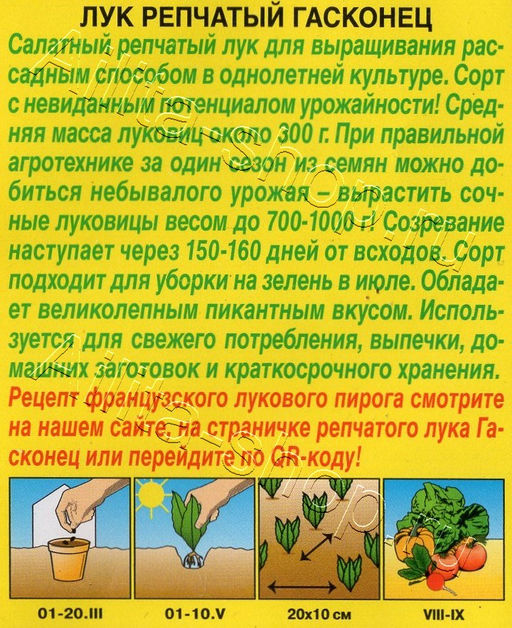 Лук репчатый Гасконец 0,2г (Аэлита)
