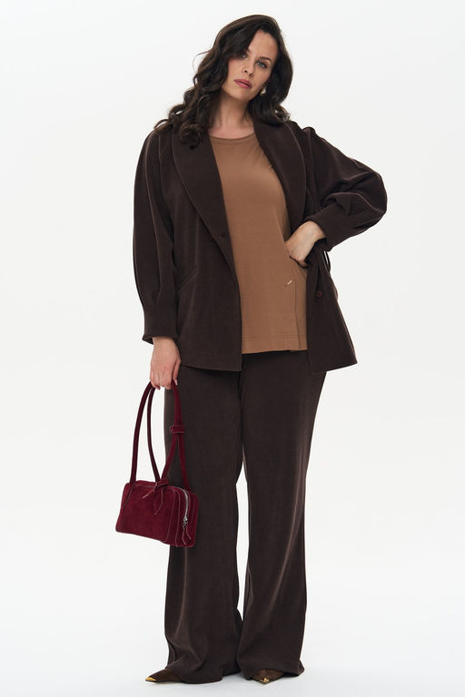 Лонгслив Брау коричневый