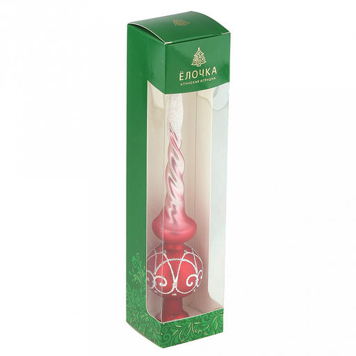 Елочная игрушка верхушка стеклянная Энергия дсм, h25,5см, ручная художественная роспись, подарочная упаковка (Россия) - Домашняя мода фото 5