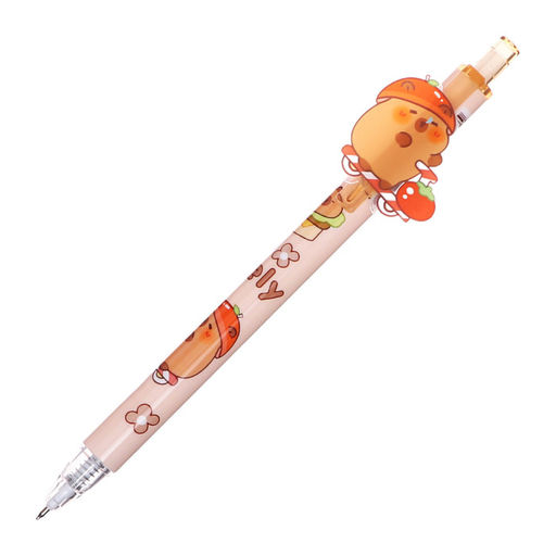 Цена за 48 шт. Ручка гелевая-прикол, автоматическая, синий стержень Капибара, МИКС - Calligrata фото 3