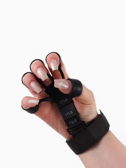 Массажёр силикон для пальцев рук с манжетом 9,5кг 8*14*2,8см чёрн ОТ