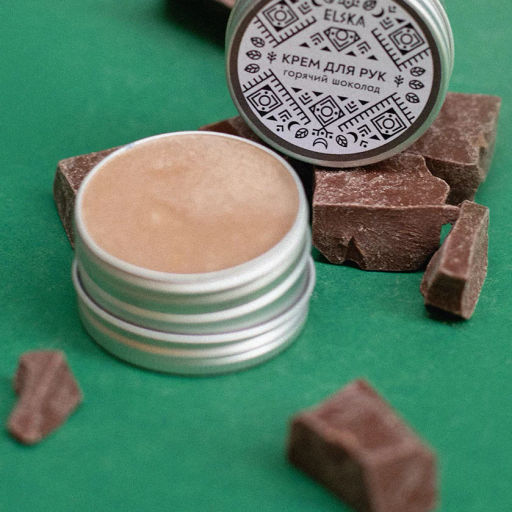 КРЕМ-МАСЛО ДЛЯ РУК ГОРЯЧИЙ ШОКОЛАД: с тертым какао, 30 гр (с биркой) - Elska фото 2