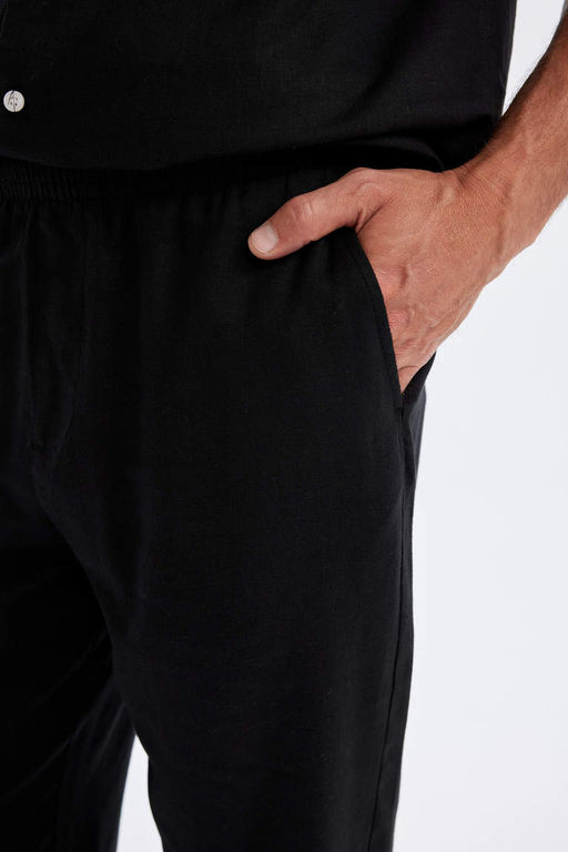 Узкие льняные брюки Relax Fit - Defacto фото 5