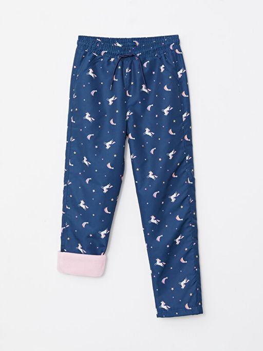 Beli Lastikli Desenli Polar Astarl? K?z ?ocuk Pantolon - Waikiki фото 3