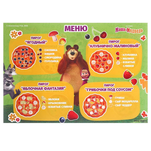 Магнитная игра для детей Весёлая кухня, Маша и Медведь  фото 10