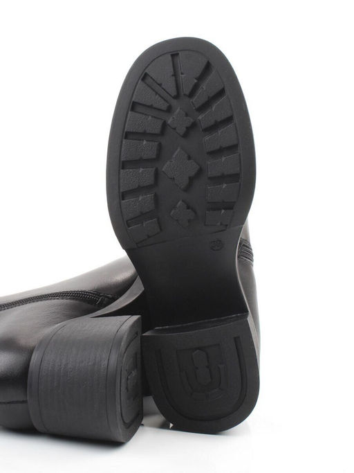 01-M43-7 BLACK Ботинки демисезонные женские (натуральная кожа, байка)