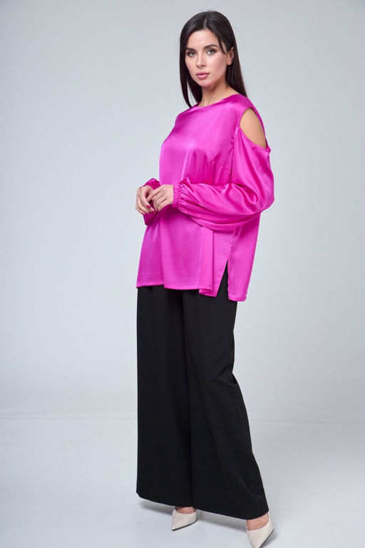 Блуза ANELLI 1218 малиновые тона  фото 4