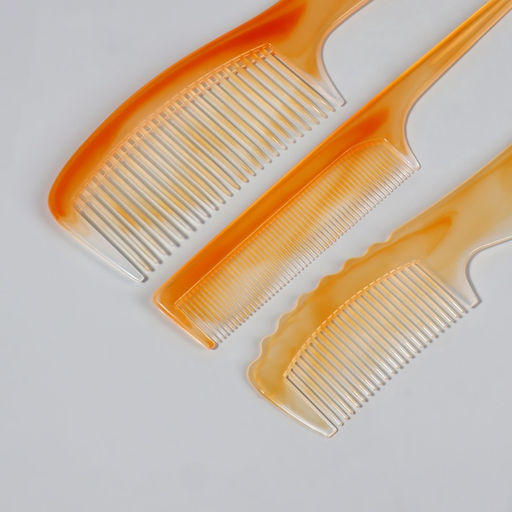 Набор парикмахерский, 4 предмета, 22(±1) см, цвет «янтарный»