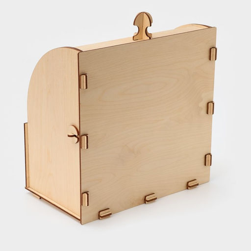 Хлебница деревянная, 26×26×15 см, бежевая