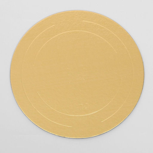 Цена за 10 шт. Подложка для торта усиленная, 26 см, золото, 2.5 мм
