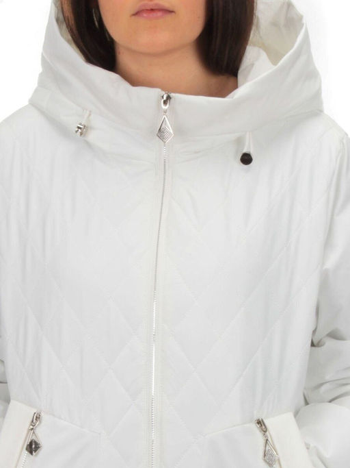 M8528 WHITE Куртка демисезонная женская (100 гр. синтепон) Maria - Фабричный китай фото 11