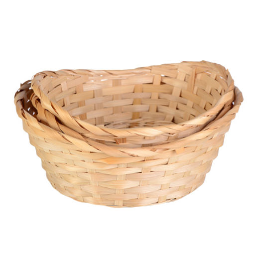 Корзина плетеная 3 штуки набор / GN295-19 /уп 80/без ручек - Галеонтрейд фото 5