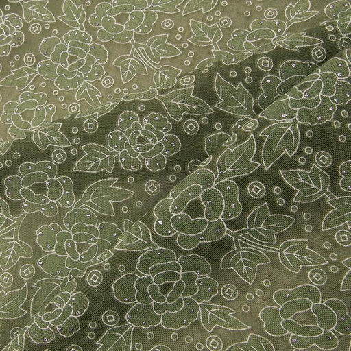 Платок женский, цвет хаки, размер 70х70 - Rossini фото 2