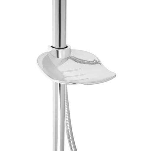 Душевая система ZEIN Z1005, тропическая и ручная лейка 3 режима, шланги, стойка, мыльница, хром