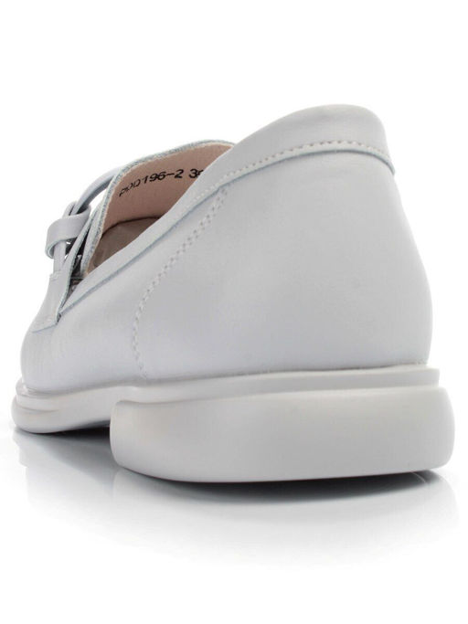 03-PDD196-2 GRAY/BLUE Лоферы женские (натуральная кожа) - Фабричный китай фото 6