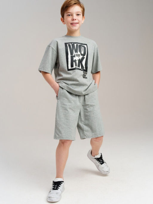 12511125 Комплект для мальчиков: фуфайка (футболка), шорты - Playtoday фото 4