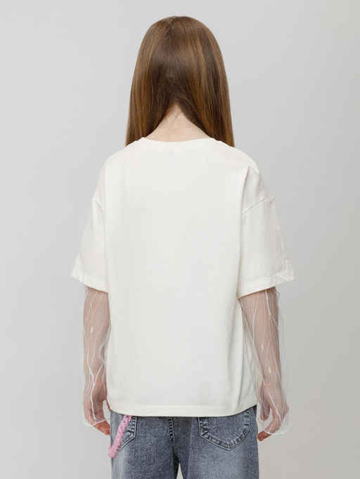 КР 302838/белая лилия к605 фуфайка (футболка) для дев