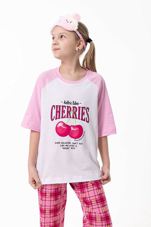 Пижама М225097Прб розовый/белый