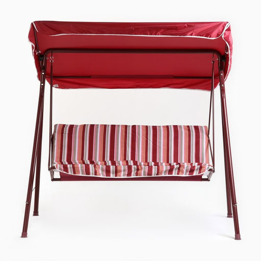 Качели садовые «Адлер», 175×120×150 см, металл, 2-местные, красные