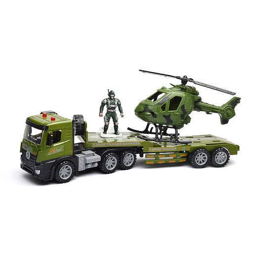 Машина "Автовоз" с военным вертолётом, в коробке